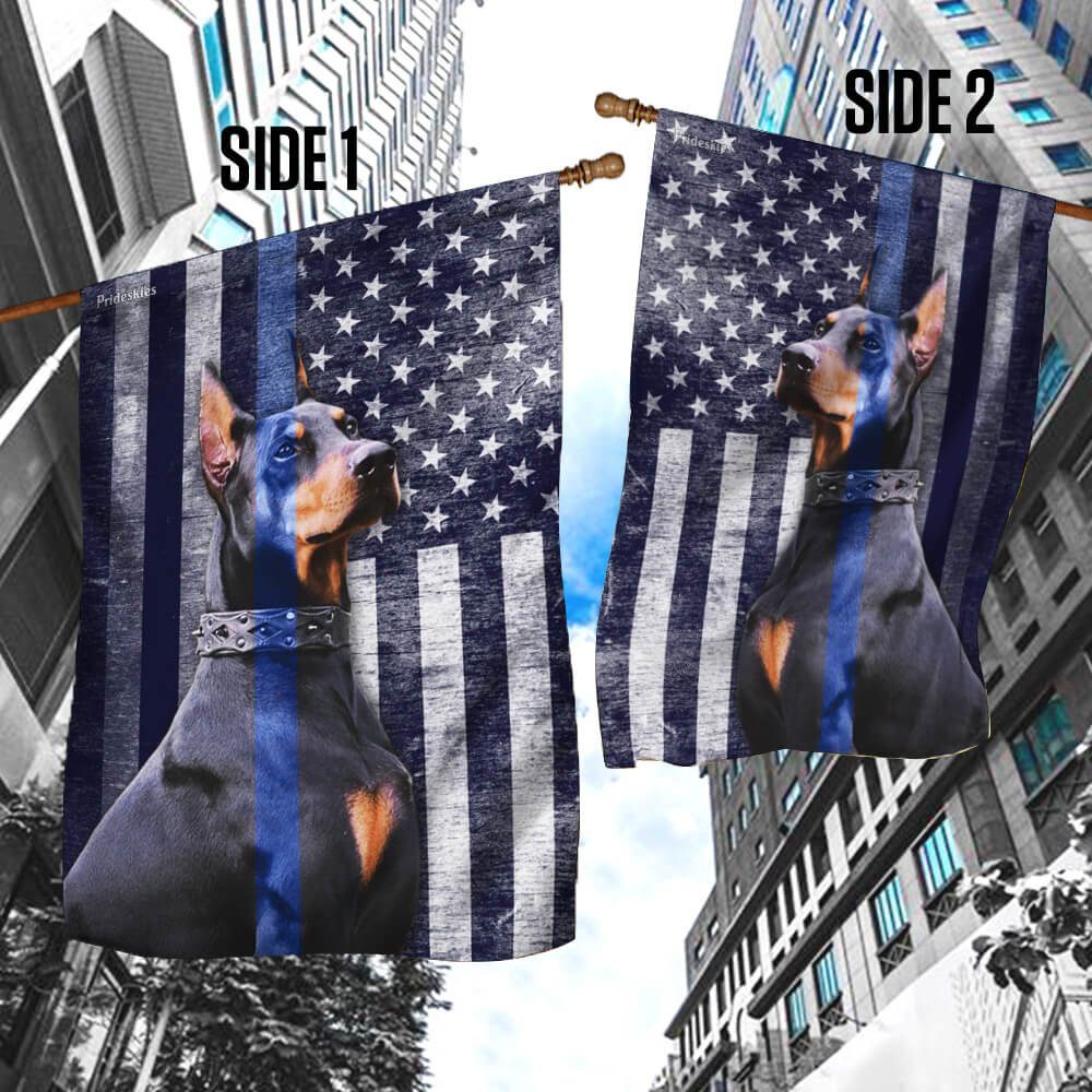 Dobermann. The Thin Blue Line Flag Dobermann. The Thin Blue Line Flag