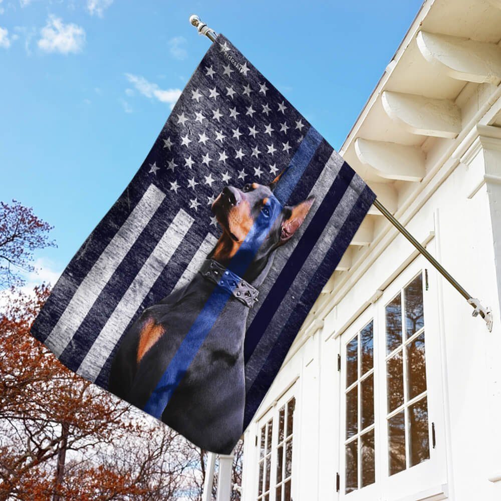 Dobermann. The Thin Blue Line Flag Dobermann. The Thin Blue Line Flag