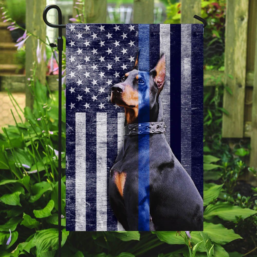 Dobermann. The Thin Blue Line Flag Dobermann. The Thin Blue Line Flag