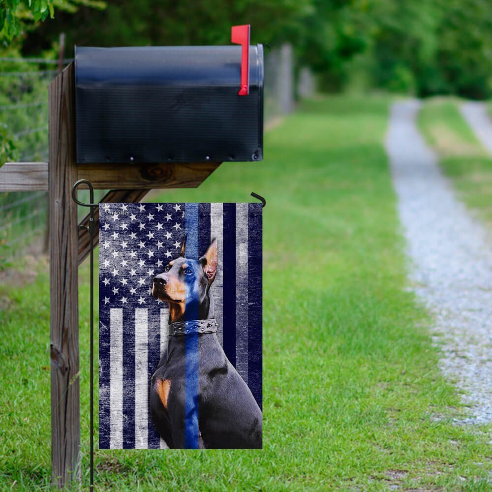 Dobermann. The Thin Blue Line Flag Dobermann. The Thin Blue Line Flag