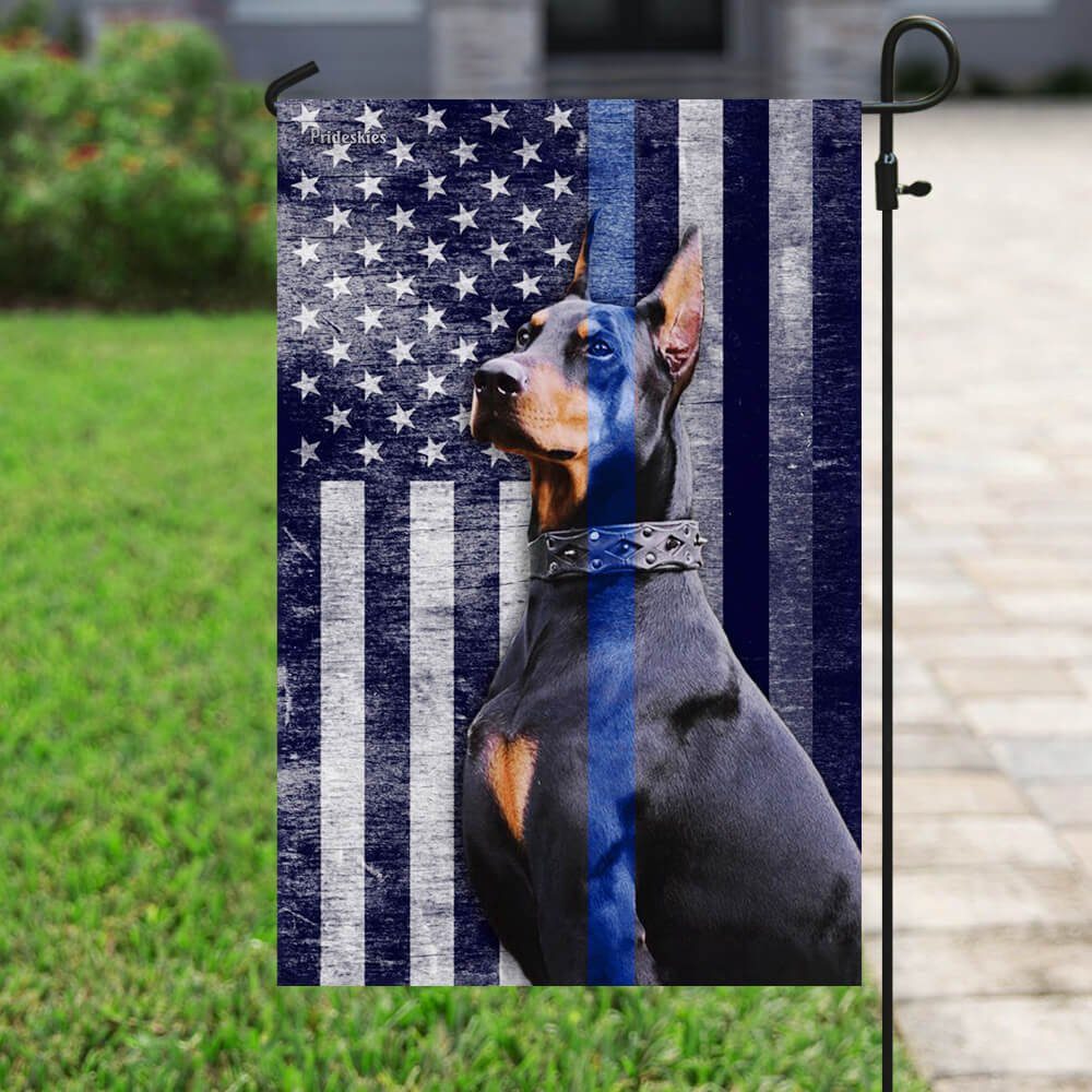 Dobermann. The Thin Blue Line Flag Dobermann. The Thin Blue Line Flag