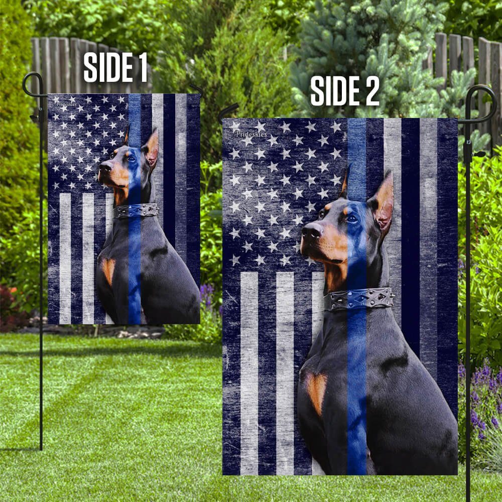 Dobermann. The Thin Blue Line Flag Dobermann. The Thin Blue Line Flag