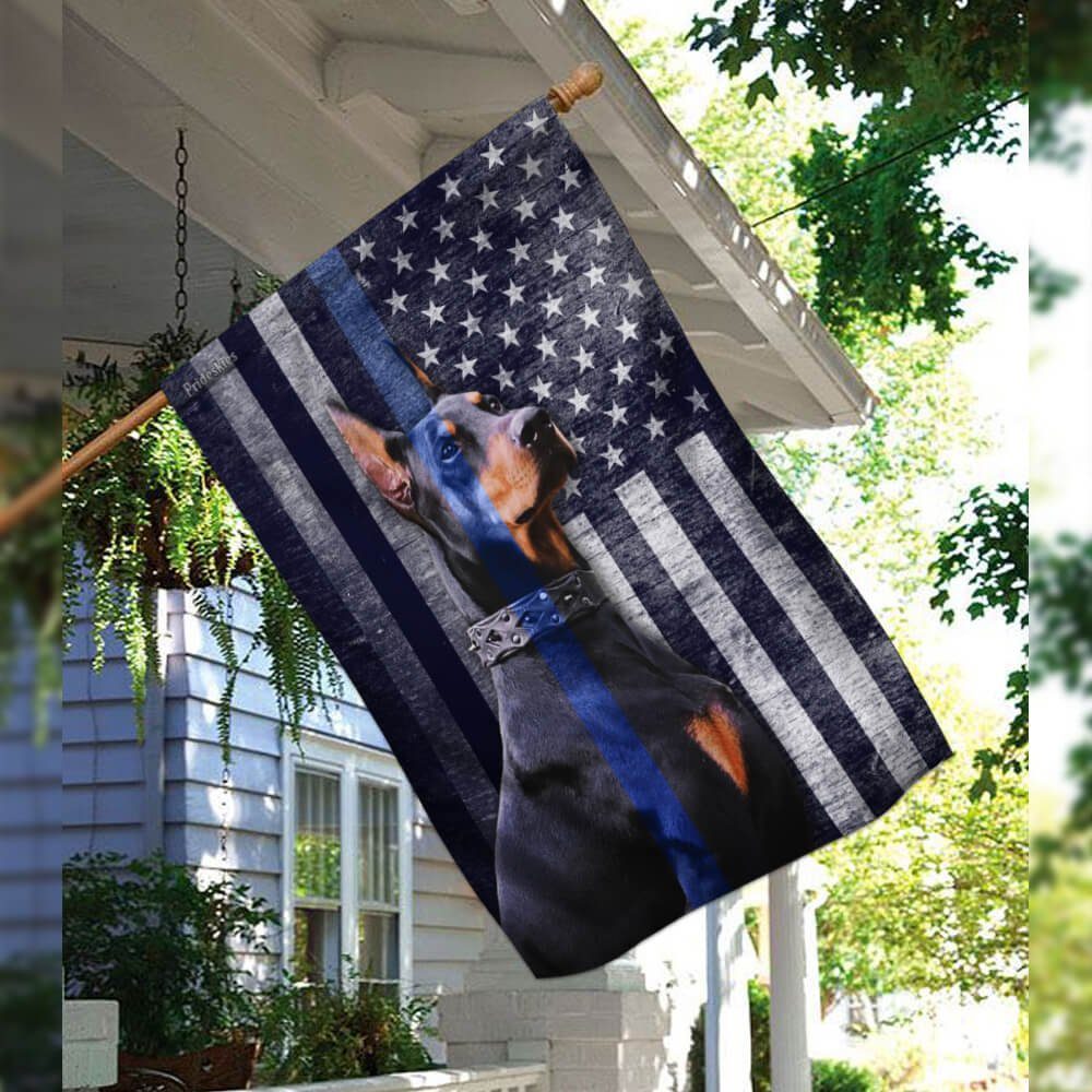 Dobermann. The Thin Blue Line Flag Dobermann. The Thin Blue Line Flag