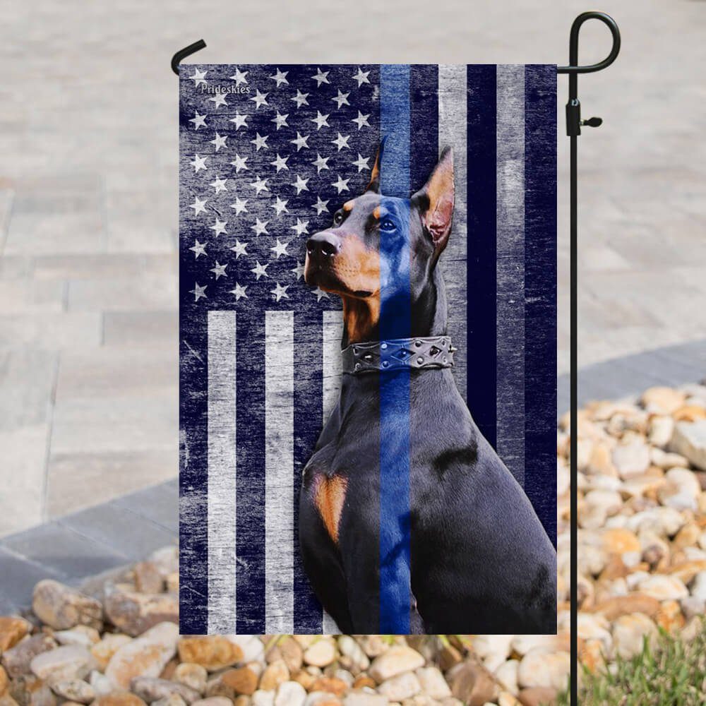 Dobermann. The Thin Blue Line Flag Dobermann. The Thin Blue Line Flag