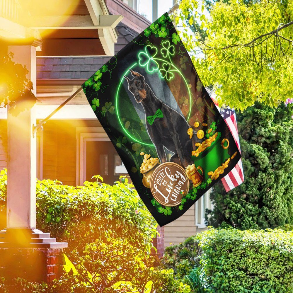 Dobermann You Are My Lucky Charm Irish Flag