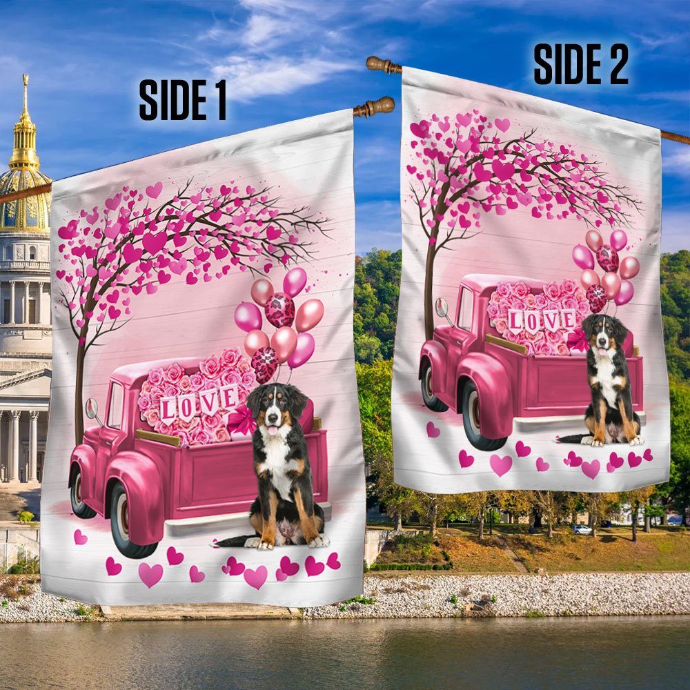 Dog Flag Valentine Bernese Mountain Flag QTR380Fv23