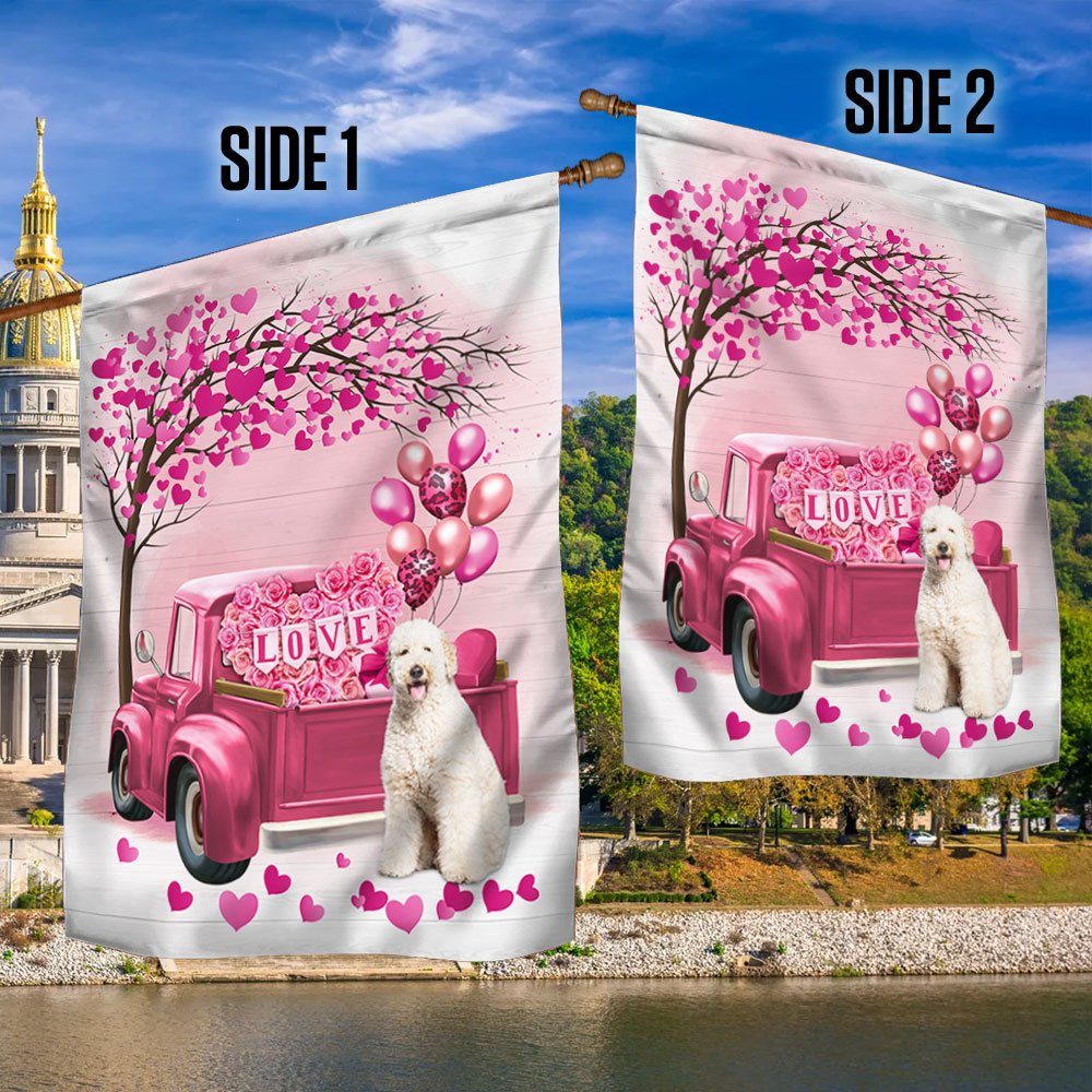 Dog Flag Valentine Labradoodle Flag QTR380Fv10