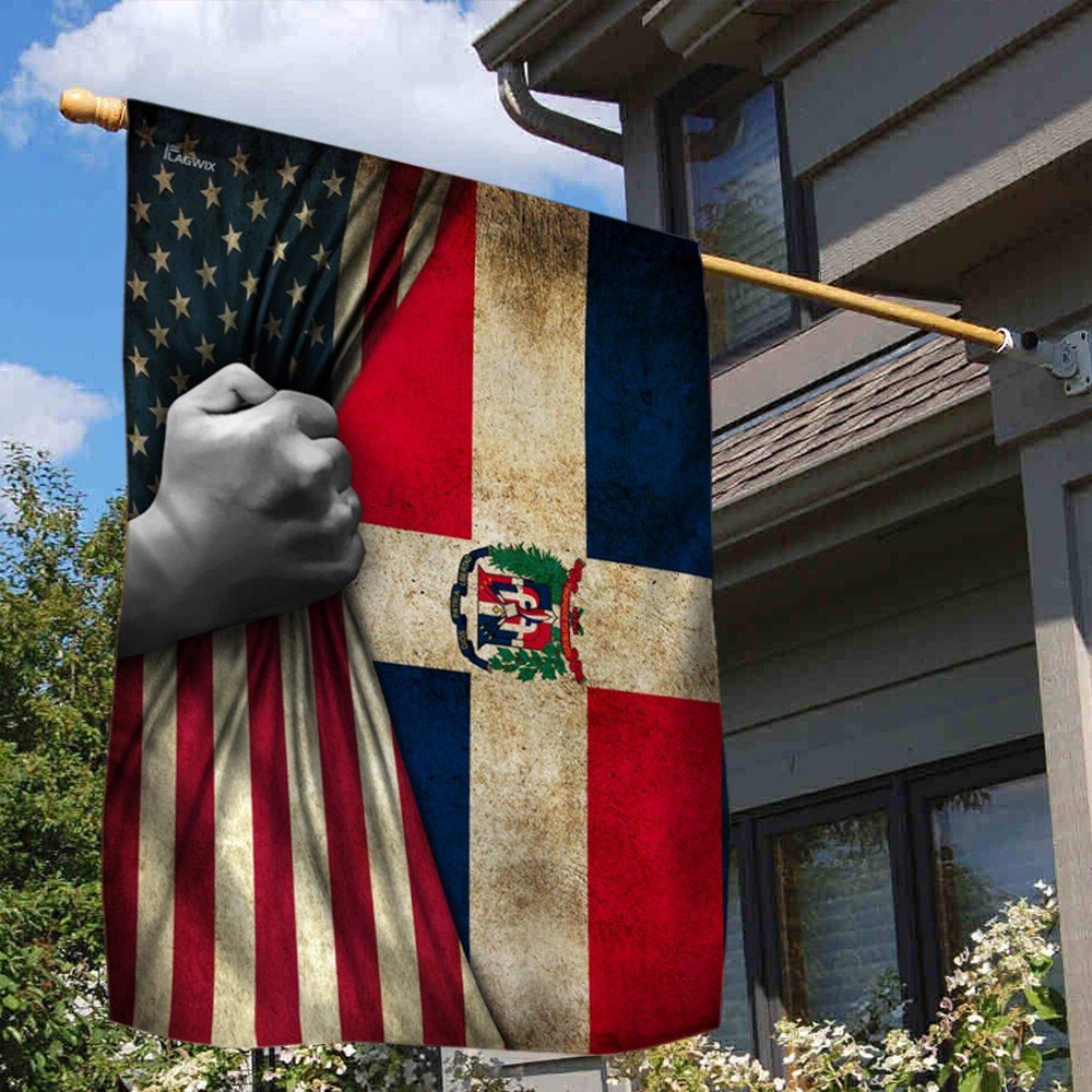 Dominican Republic American US Flag TRN99F