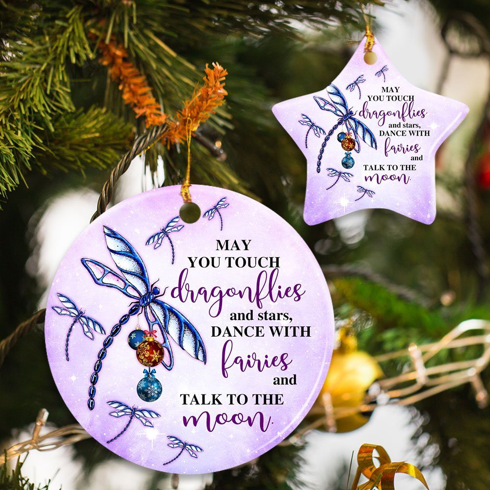 Dragonflies Ceramic Ornament