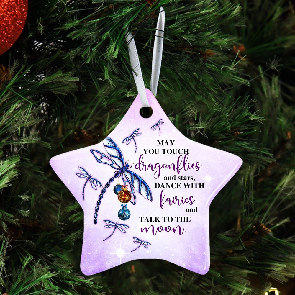 Dragonflies Ceramic Ornament