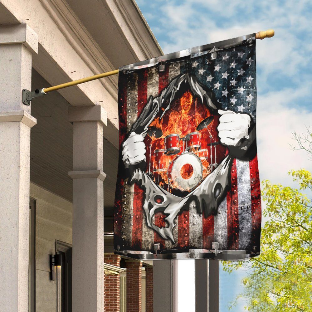 Drums And American Flag