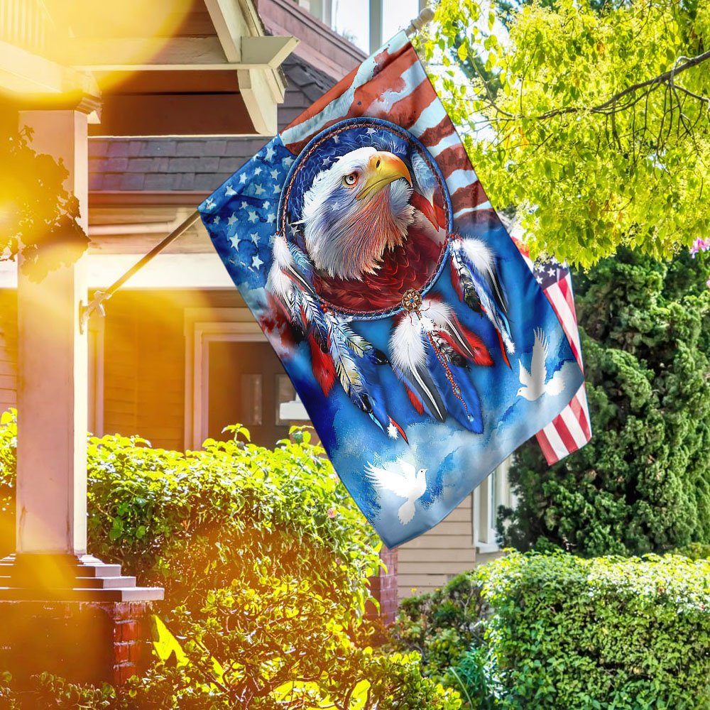 Eagle America Dream Catcher Flag