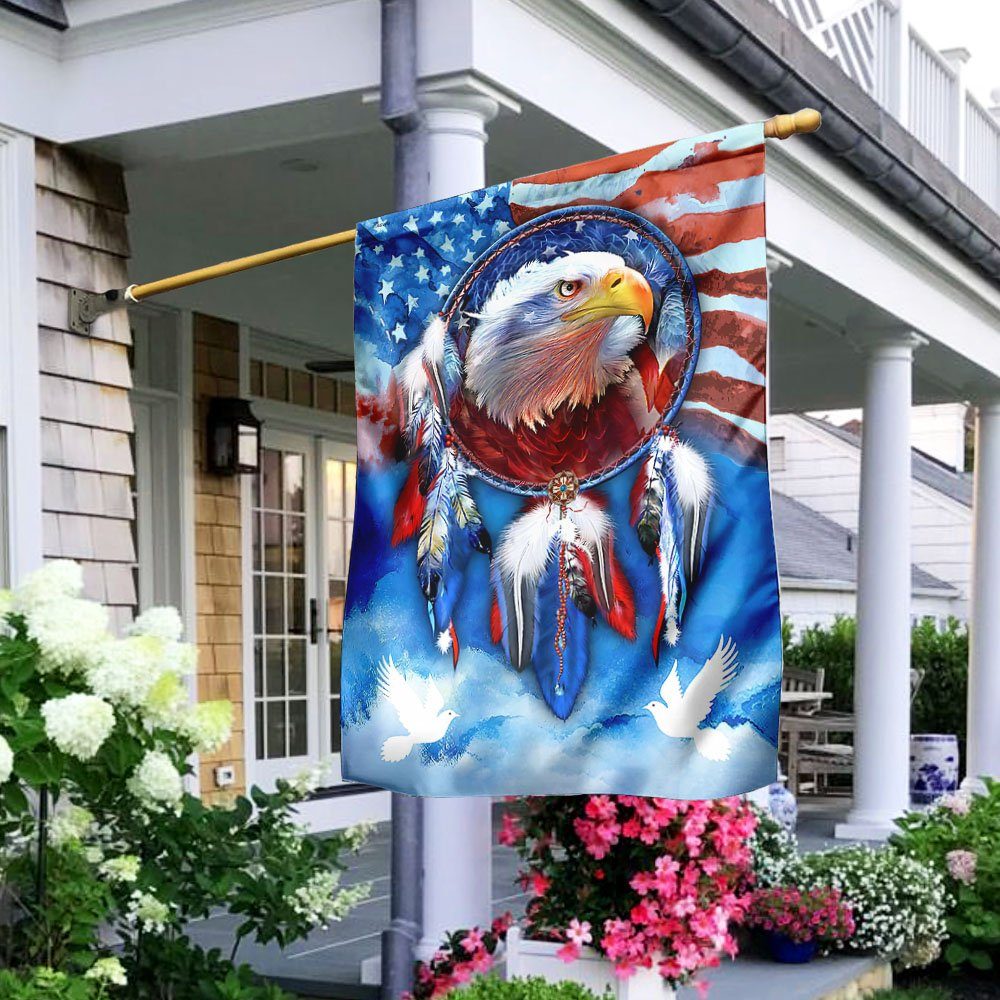 Eagle America Dream Catcher Flag