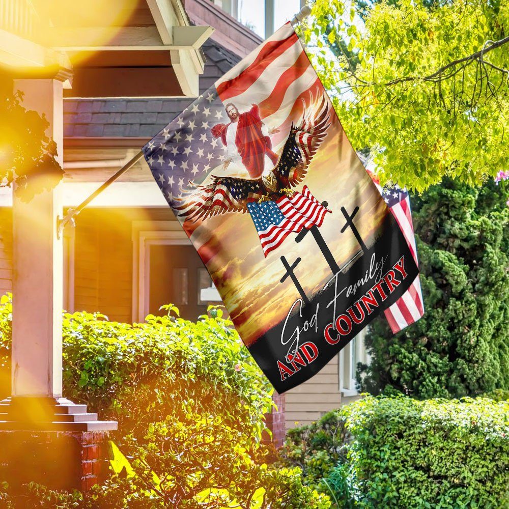 Eagle And Jesus Flagwix™ Jesus – God Family and Country Flag Eagle And Jesus Flagwix™ Jesus – God Family and Country Flag