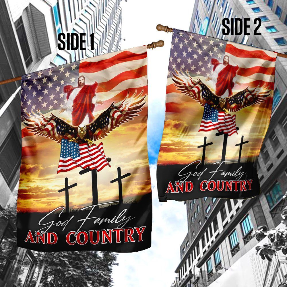 Eagle And Jesus Flagwix™ Jesus – God Family and Country Flag Eagle And Jesus Flagwix™ Jesus – God Family and Country Flag