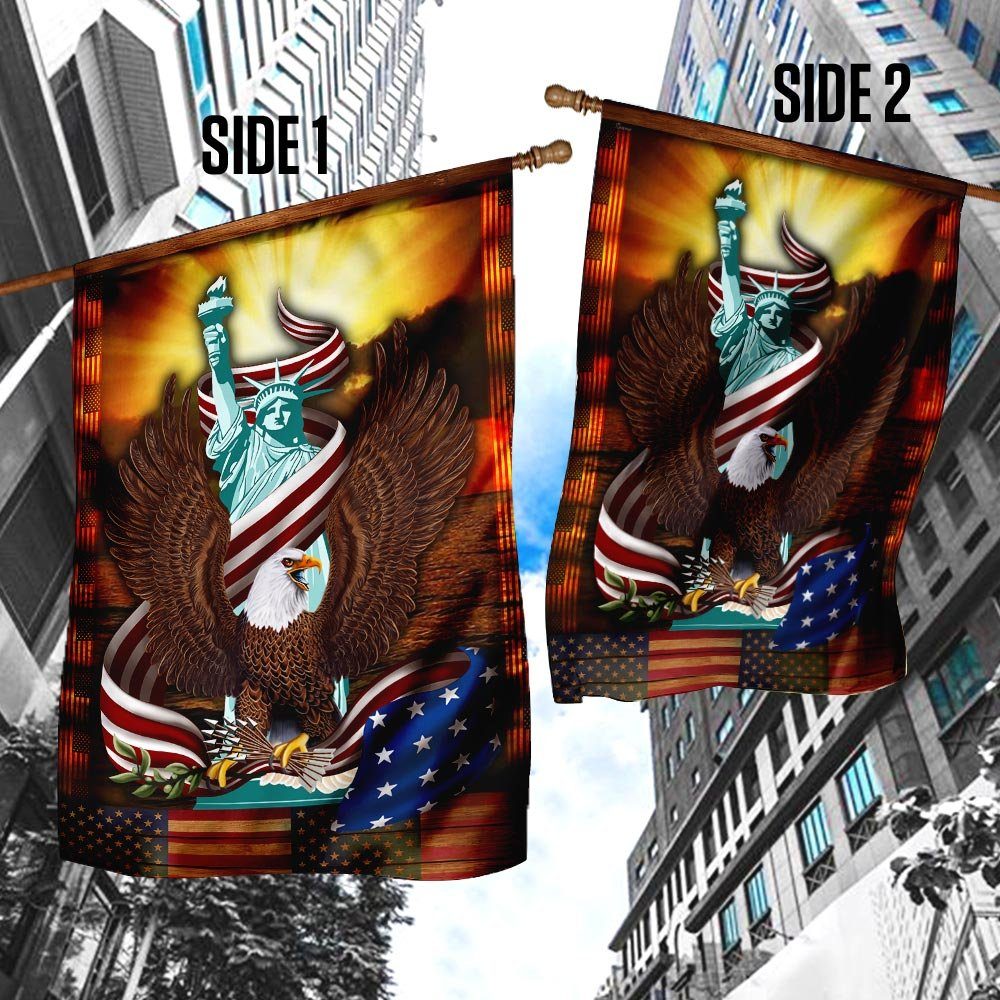 Eagle Liberty Statue American Flag Eagle Liberty Statue American Flag
