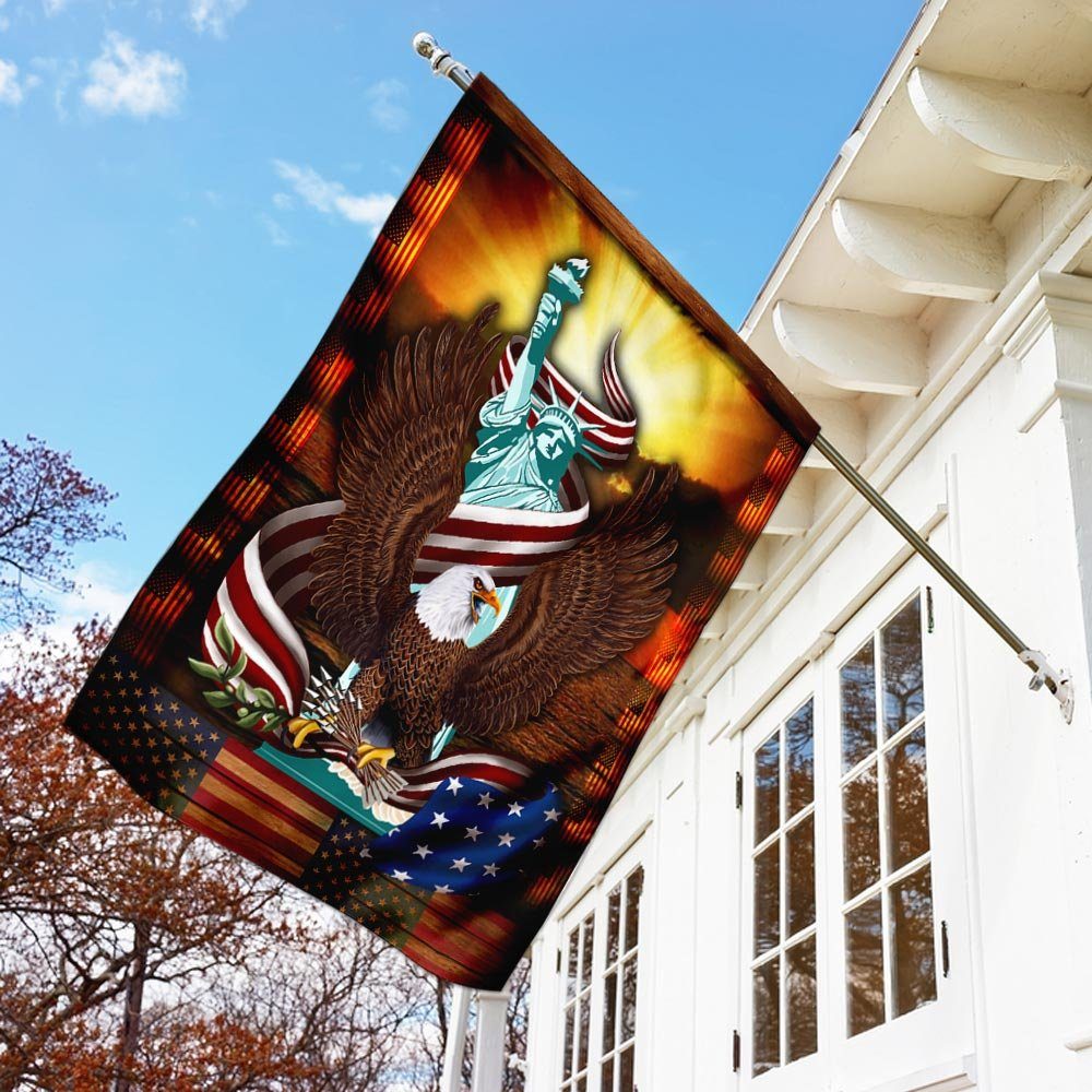Eagle Liberty Statue American Flag Eagle Liberty Statue American Flag