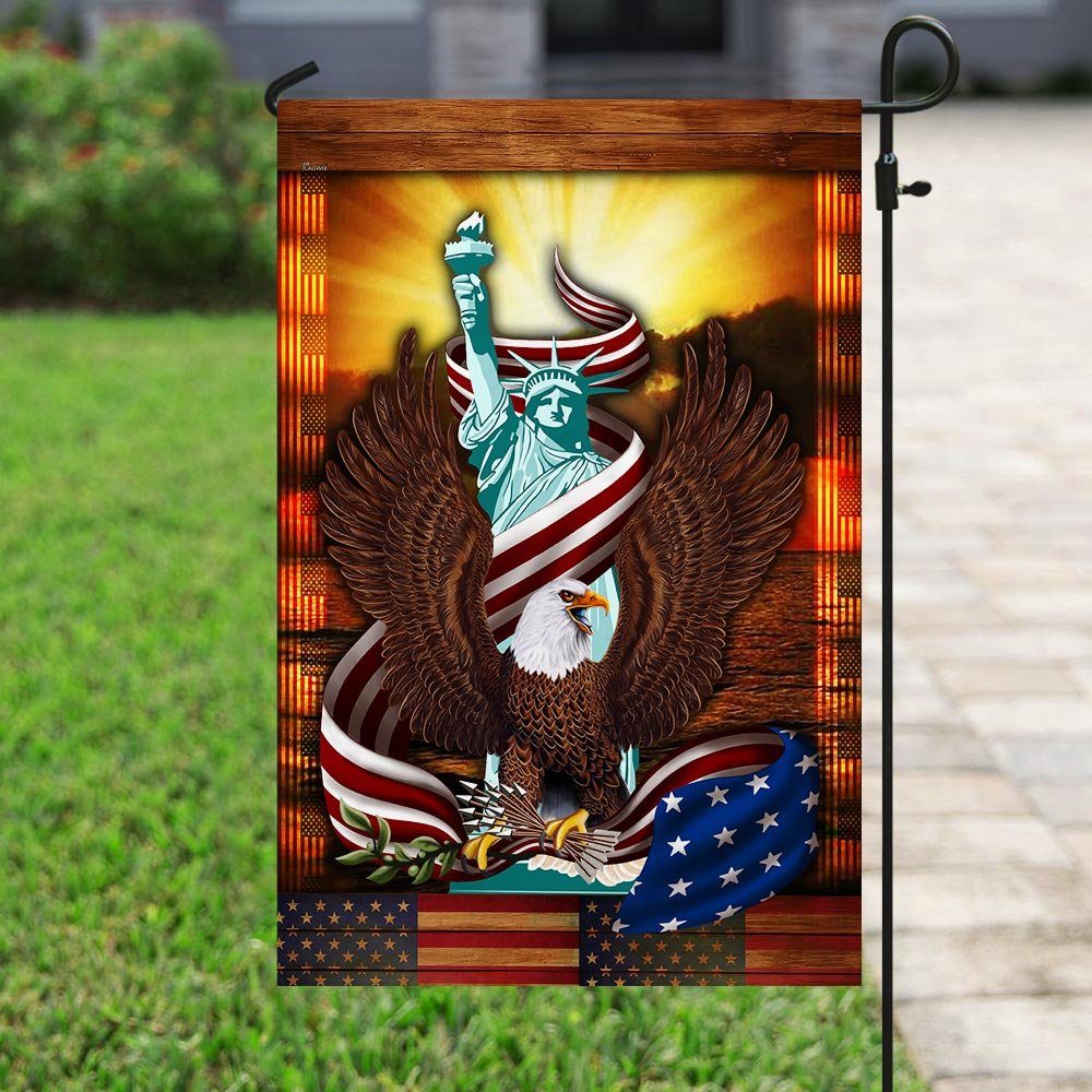 Eagle Liberty Statue American Flag Eagle Liberty Statue American Flag