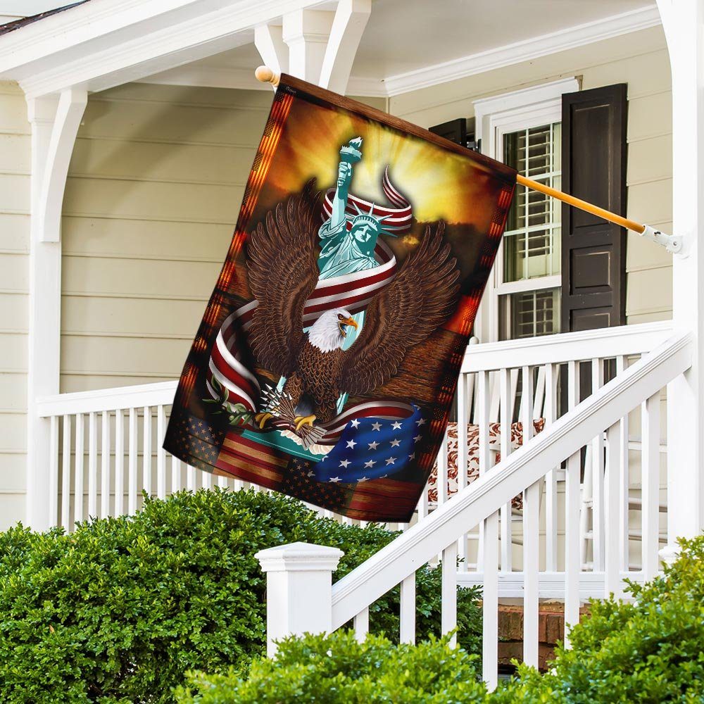 Eagle Liberty Statue American Flag Eagle Liberty Statue American Flag