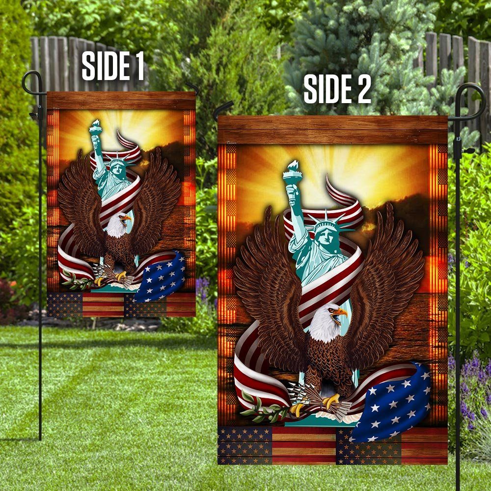 Eagle Liberty Statue American Flag Eagle Liberty Statue American Flag