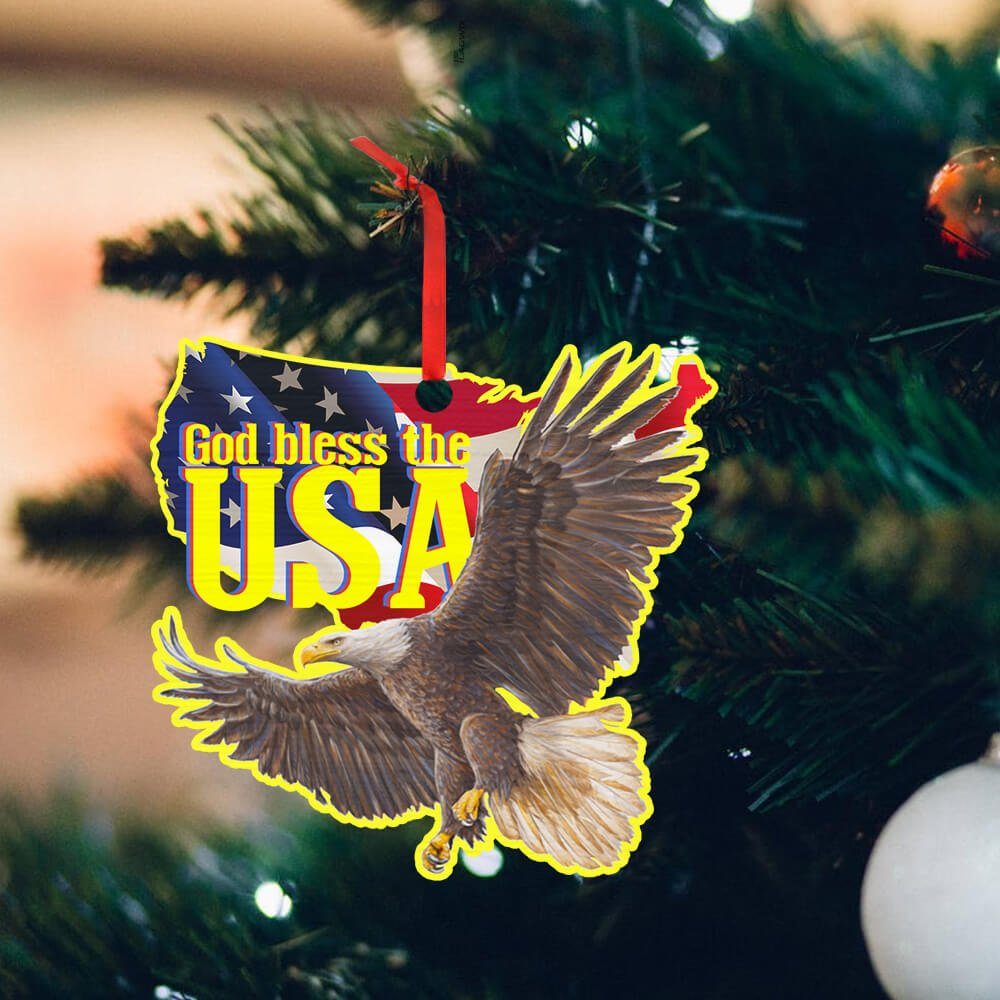 Eagle Ornament God Bless America TTV339O