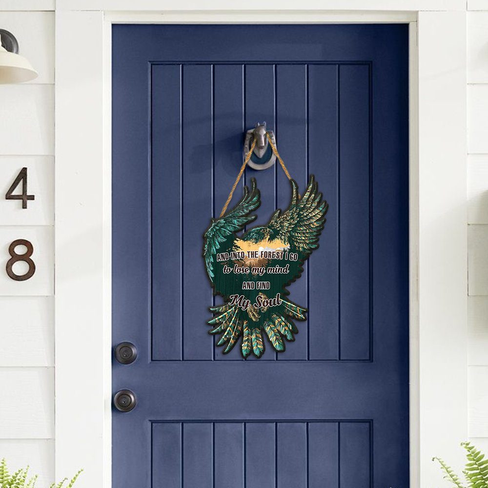 Eagle Wooden Sign And Into The Forest ANT203WD