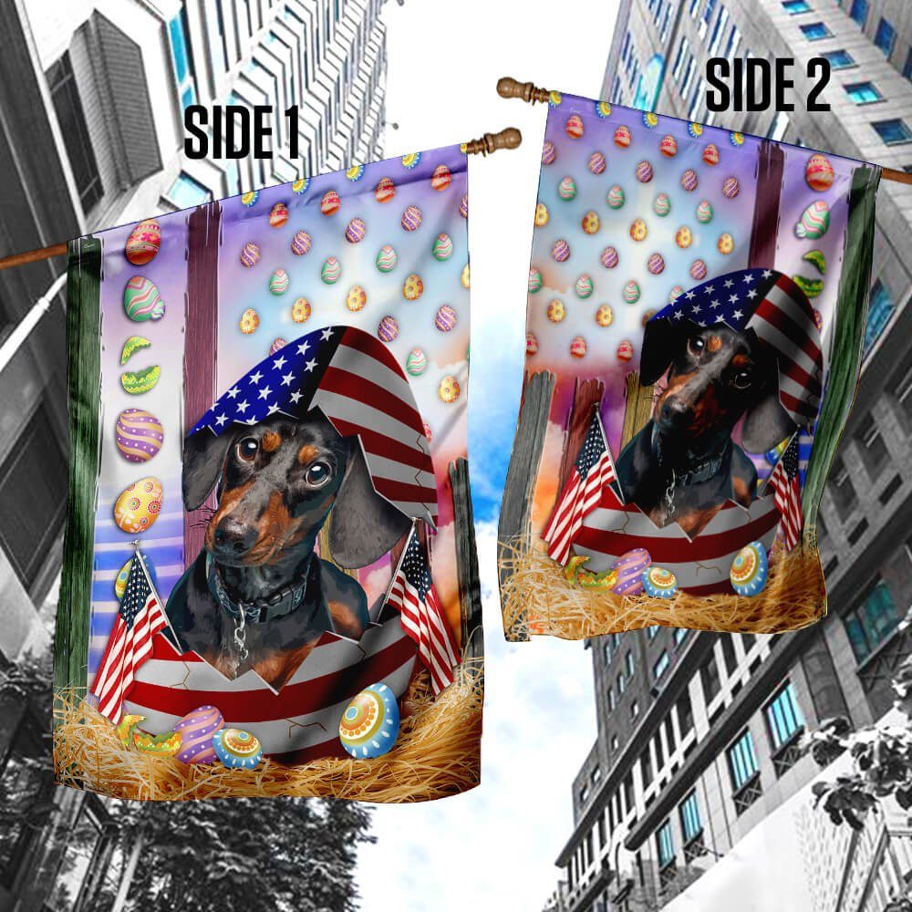 Easter Dachshund American Flag Easter Dachshund American Flag