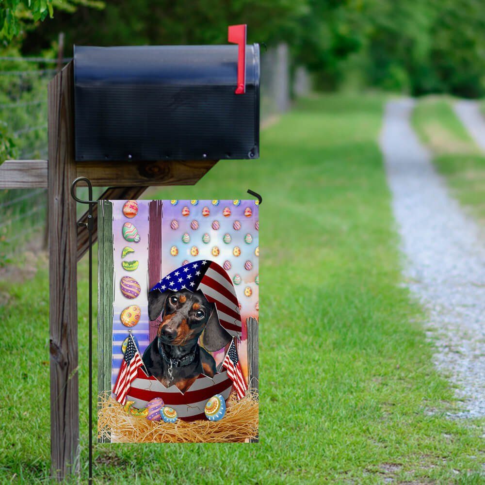 Easter Dachshund American Flag Easter Dachshund American Flag