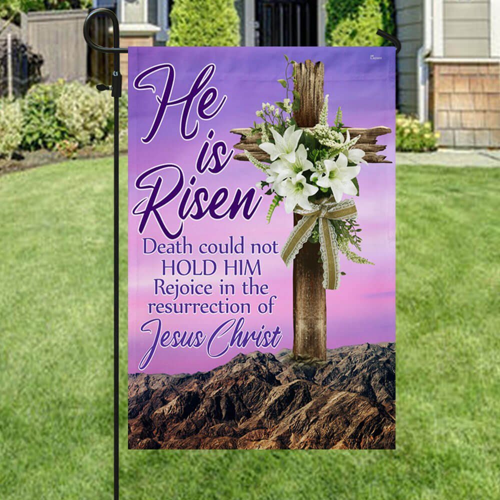 Easter Day Christian Flag He Is Risen Death Could Not Hold Him Rejoice In The Resurrection Of Jesus Christ Flag MLN1058F Easter Day Christian Flag He Is Risen Death Could Not Hold Him Rejoice In The Resurrection Of Jesus Christ Flag MLN1058F