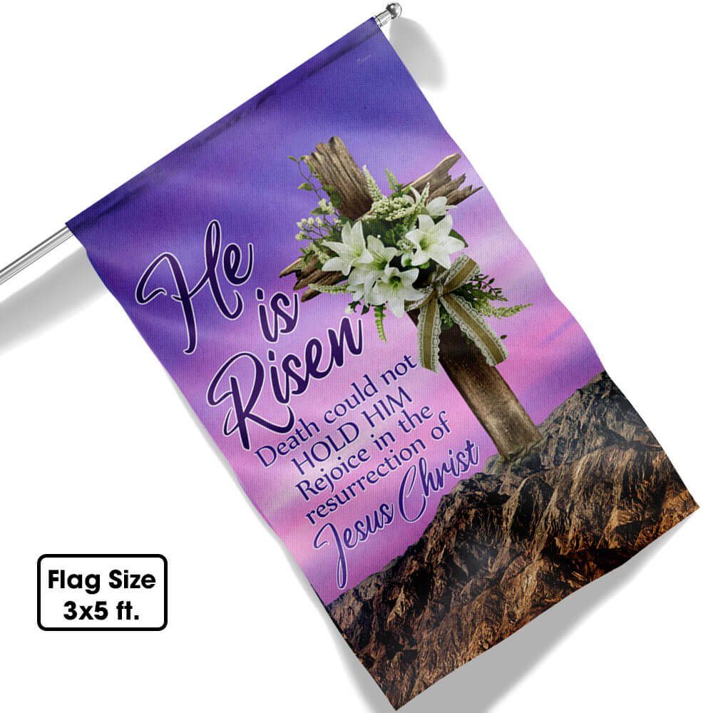 Easter Day Christian Flag He Is Risen Death Could Not Hold Him Rejoice In The Resurrection Of Jesus Christ Flag MLN1058F Easter Day Christian Flag He Is Risen Death Could Not Hold Him Rejoice In The Resurrection Of Jesus Christ Flag MLN1058F