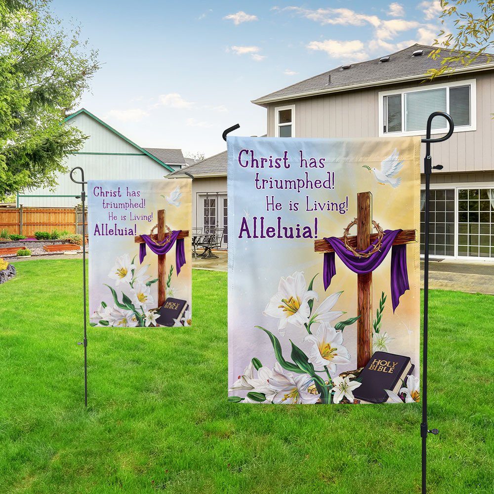 Easter Day Jesus Cross He Is Risen Flag MLN977F