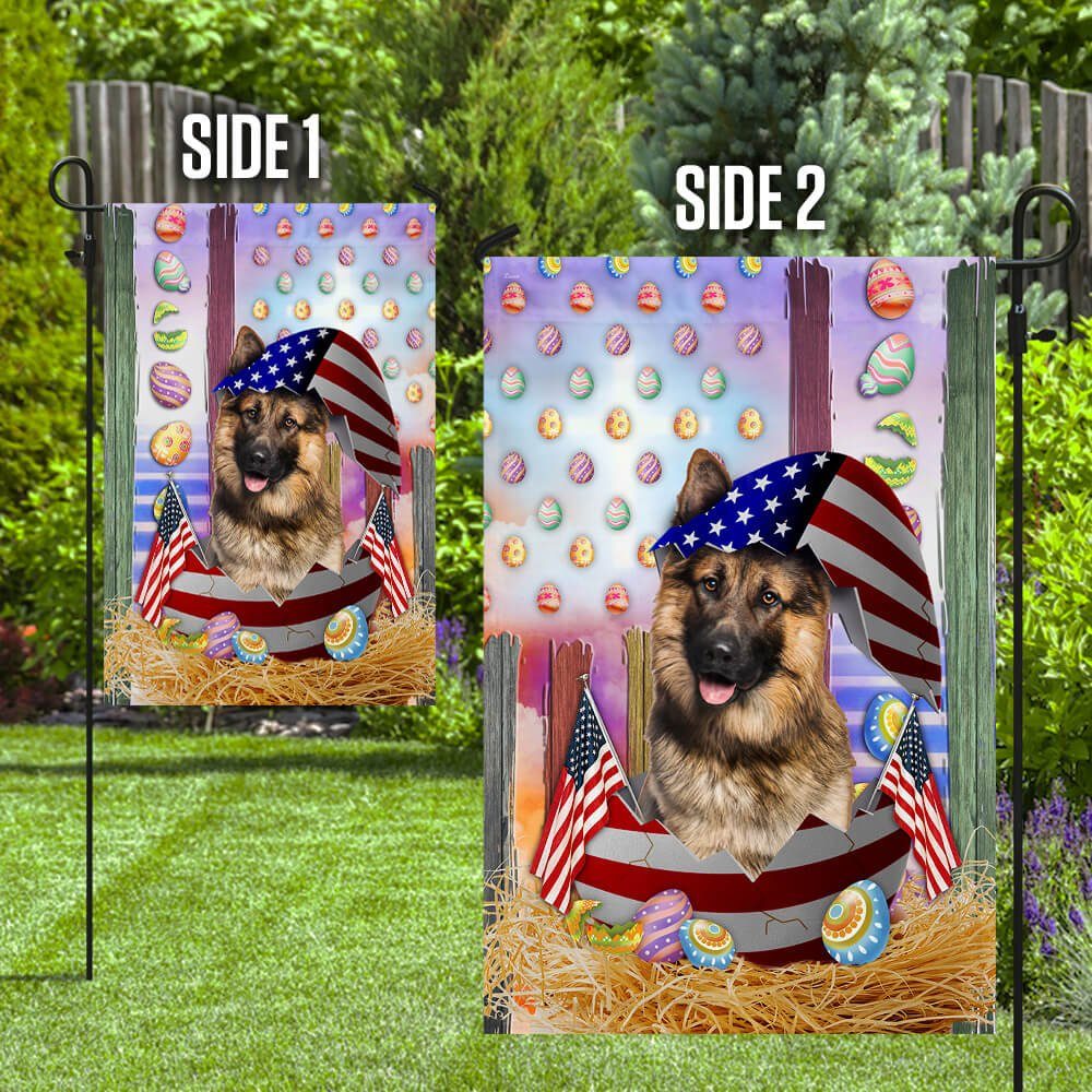 Easter German Shepherd American Flag Easter German Shepherd American Flag