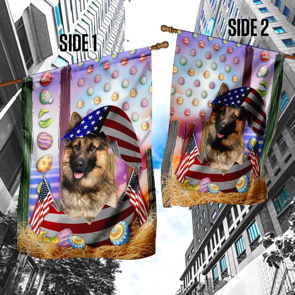 Easter German Shepherd American Flag Easter German Shepherd American Flag