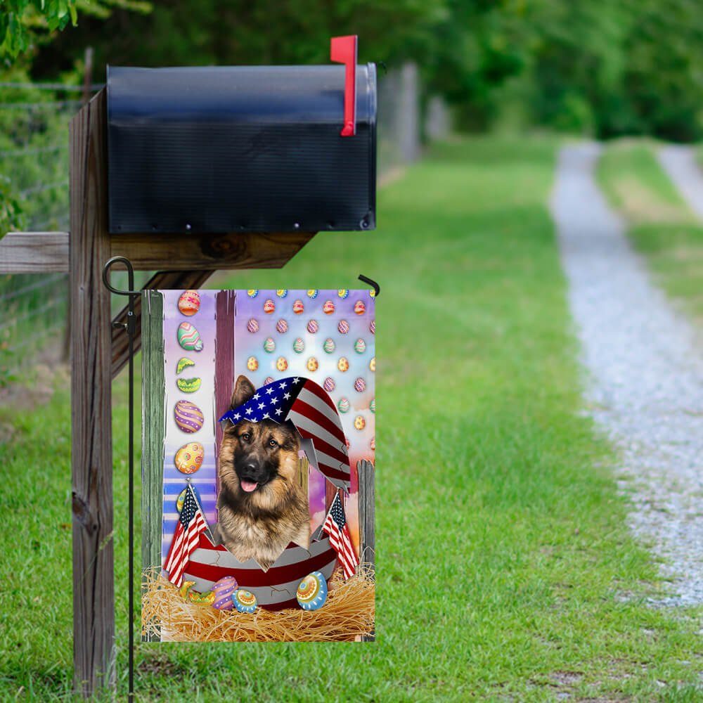 Easter German Shepherd American Flag Easter German Shepherd American Flag