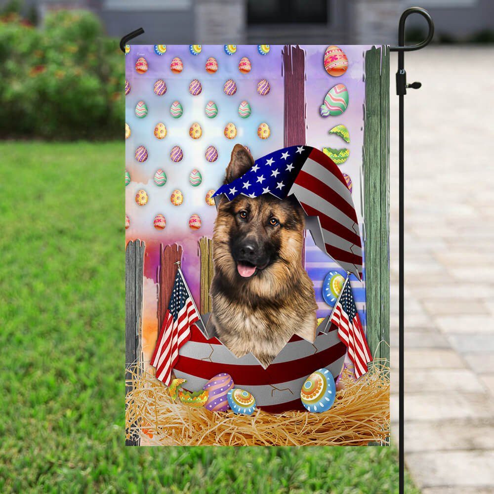 Easter German Shepherd American Flag Easter German Shepherd American Flag
