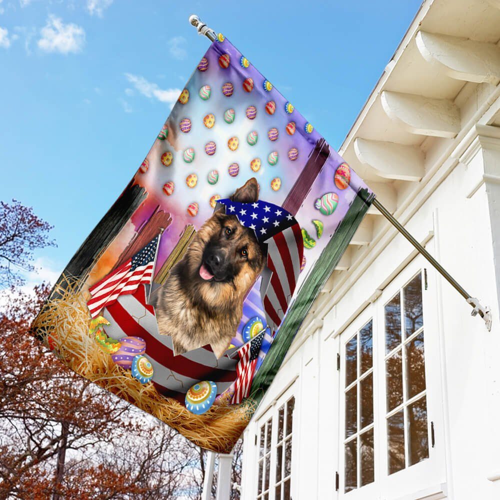 Easter German Shepherd American Flag Easter German Shepherd American Flag