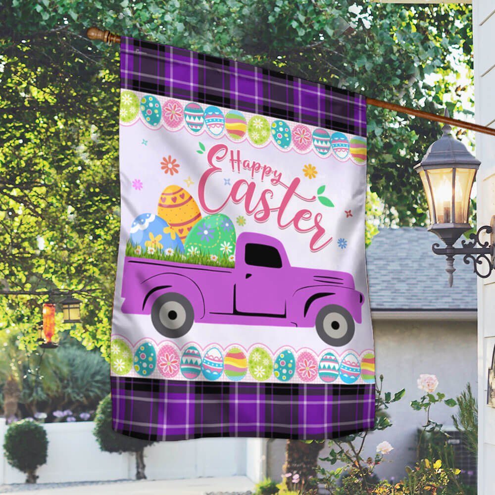 Easter Truck Happy Easter Flag MLN1129F
