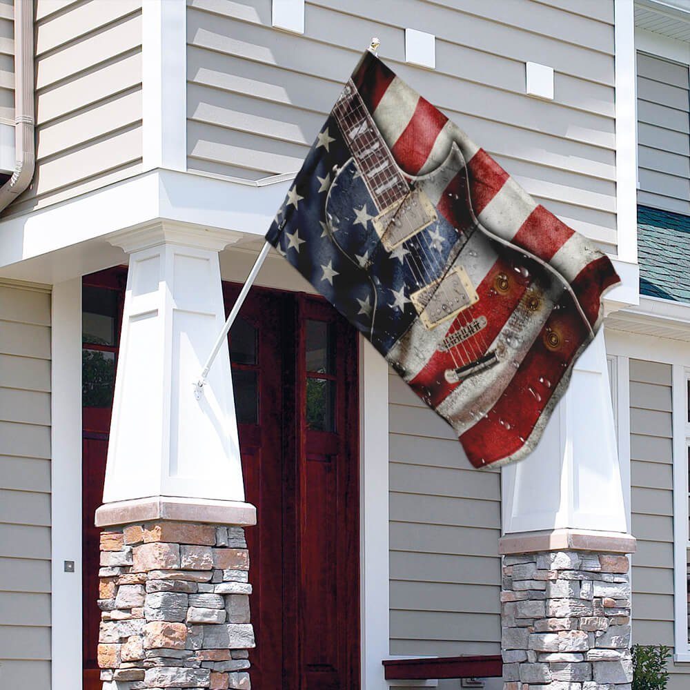 Electric Guitar America Flag Electric Guitar America Flag