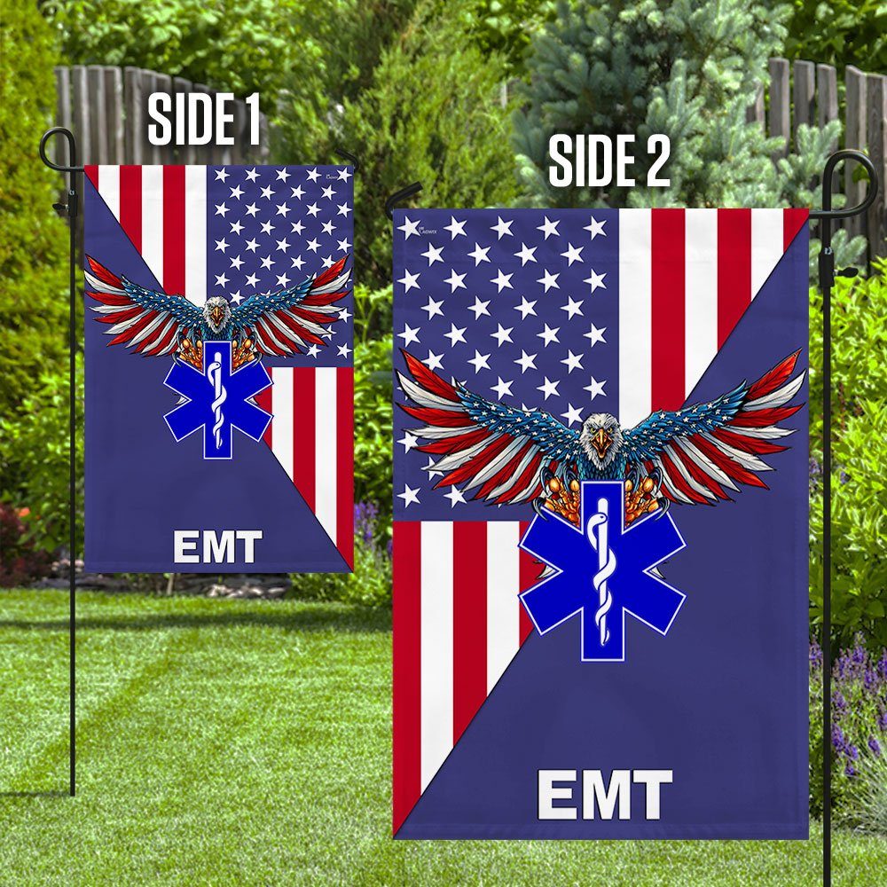 EMT Flag Emergency Medical Technician American Flag TRL1762F - Flagwix