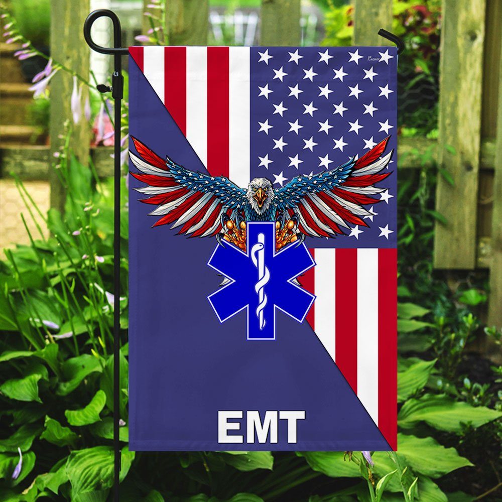 EMT Flag Emergency Medical Technician American Flag TRL1762F - Flagwix