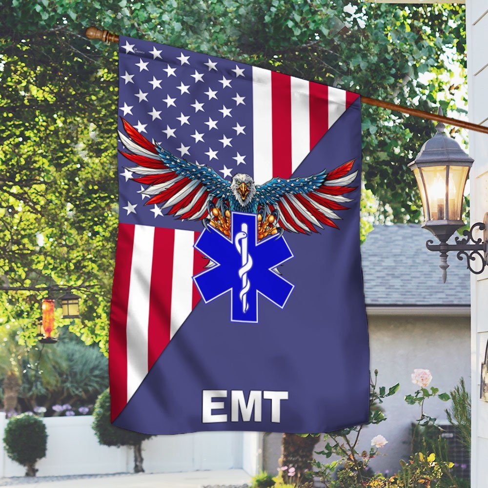 EMT Flag Emergency Medical Technician American Flag TRL1762F - Flagwix