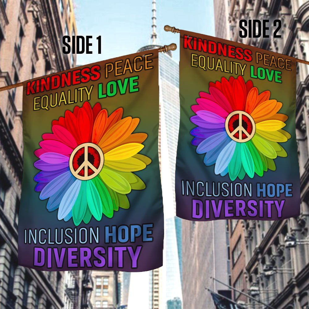 Equality Flag Peace Equality Love Inclusion Hope Diversity Flag QTR276F