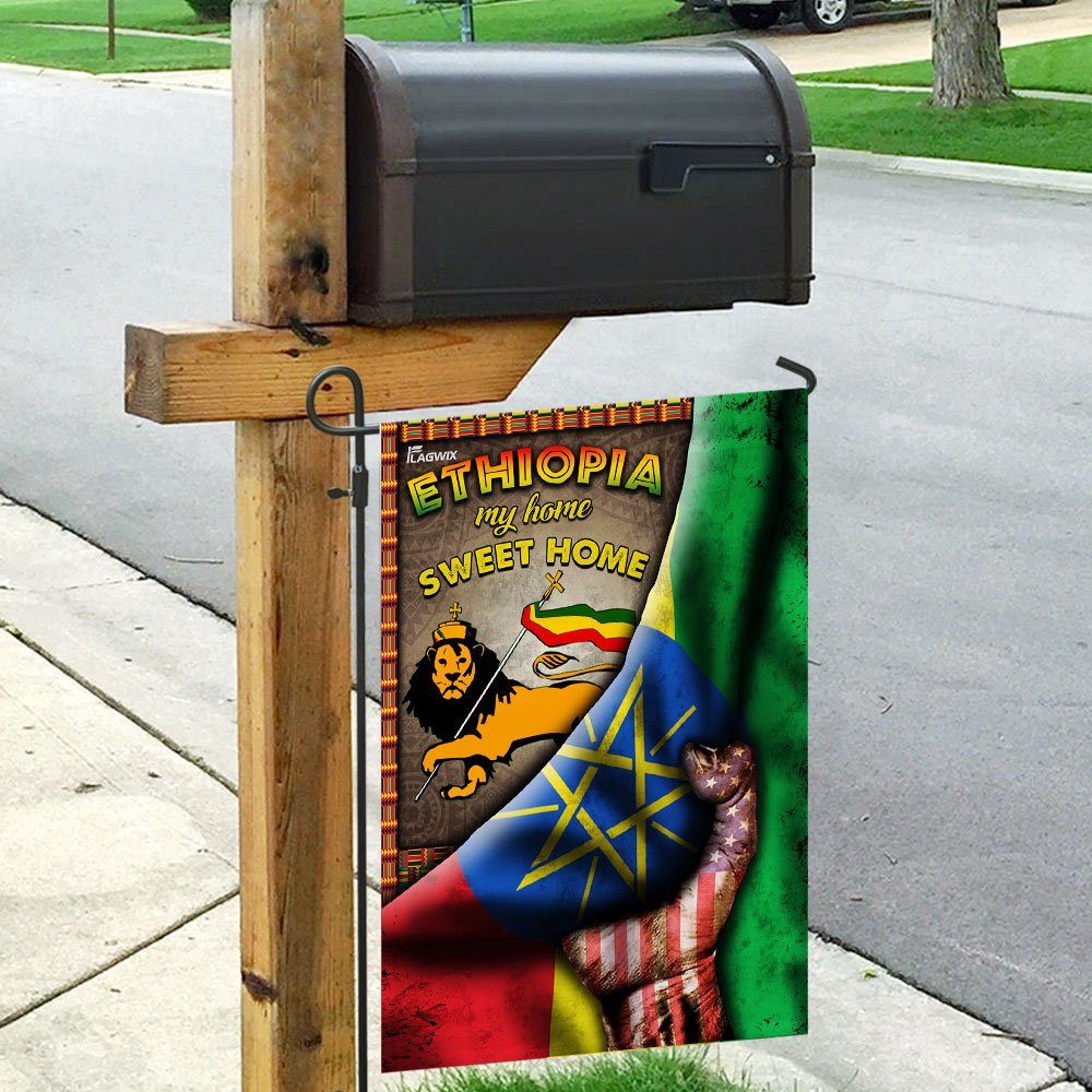 Ethiopia My Home Sweet Home Flag Ethiopia My Home Sweet Home Flag