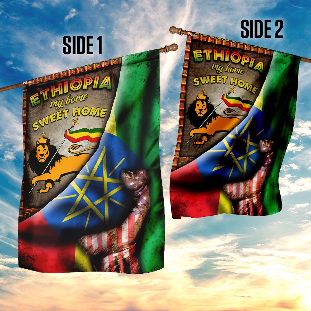 Ethiopia My Home Sweet Home Flag Ethiopia My Home Sweet Home Flag