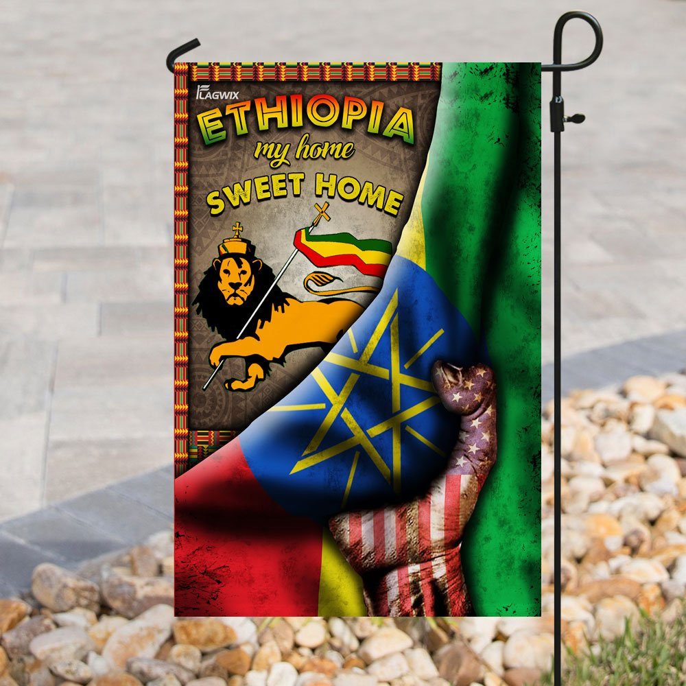 Ethiopia My Home Sweet Home Flag Ethiopia My Home Sweet Home Flag
