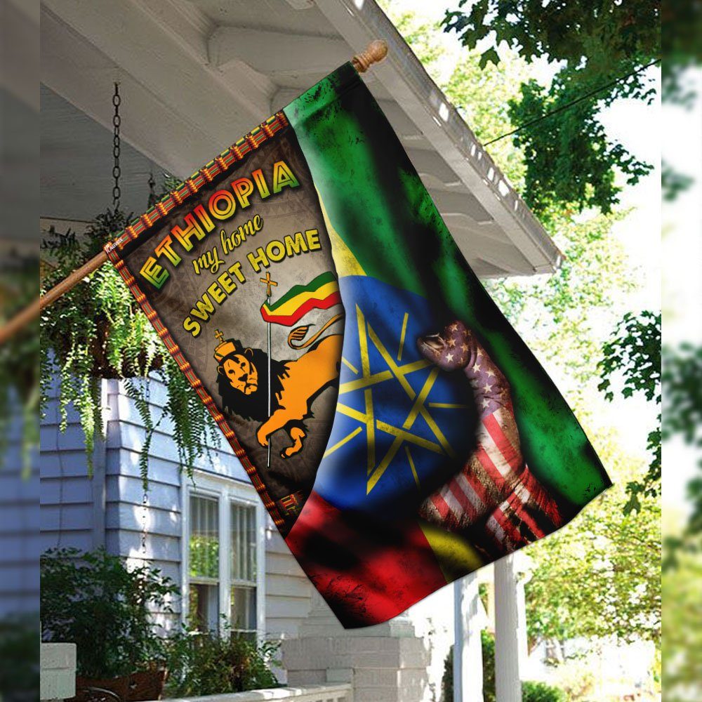 Ethiopia My Home Sweet Home Flag Ethiopia My Home Sweet Home Flag