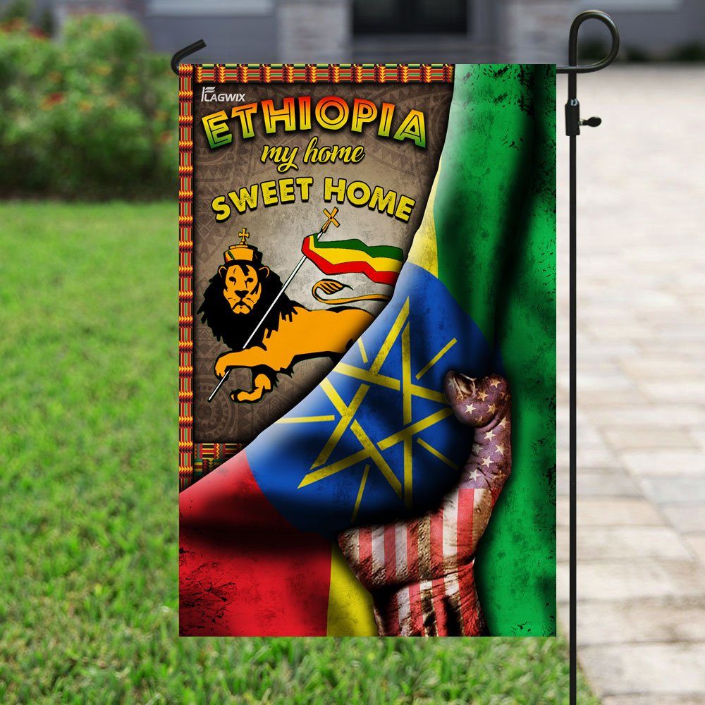 Ethiopia My Home Sweet Home Flag Ethiopia My Home Sweet Home Flag