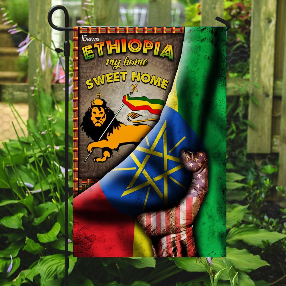 Ethiopia My Home Sweet Home Flag Ethiopia My Home Sweet Home Flag