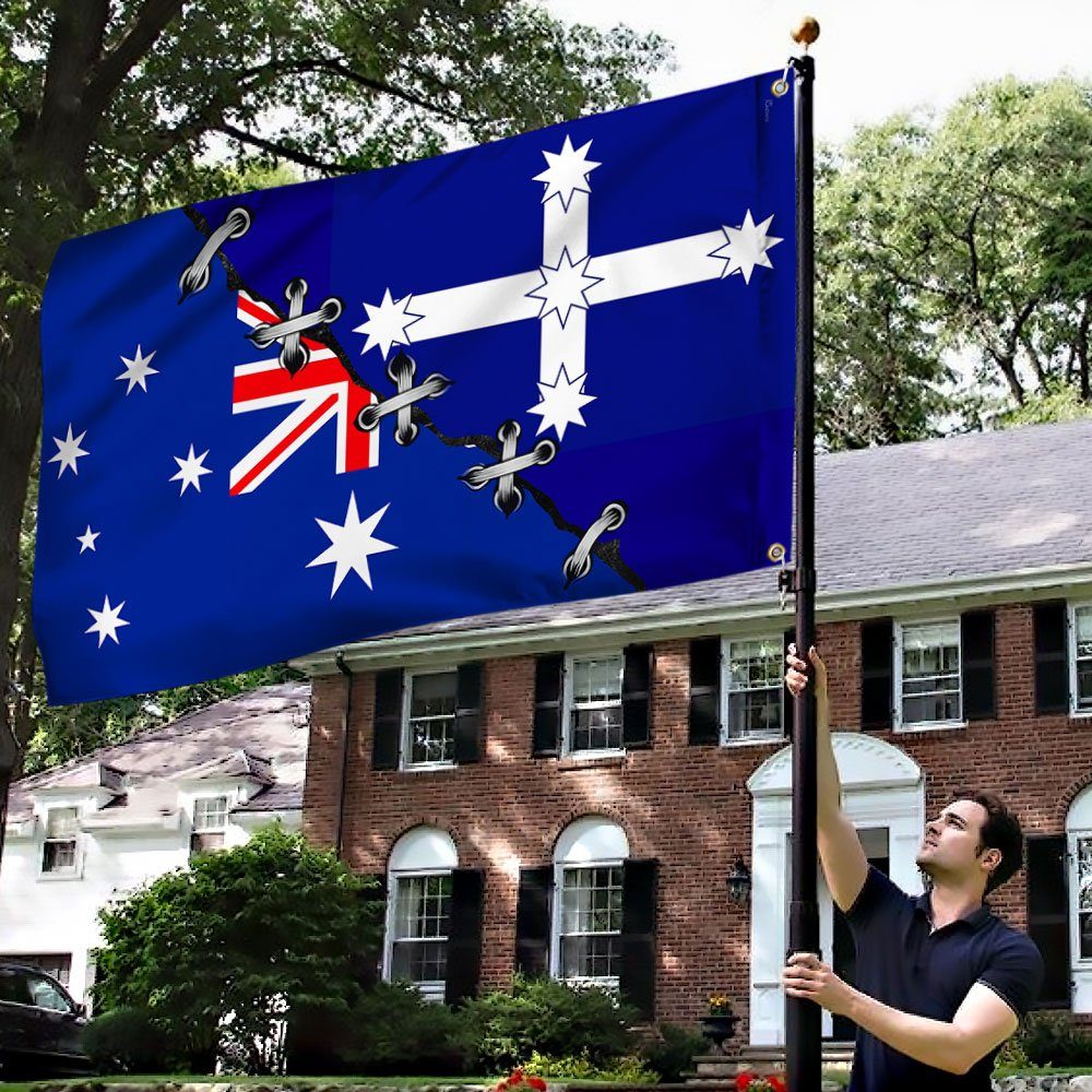 Eureka Stockade And Australian Grommet Flag QNN196GFv4