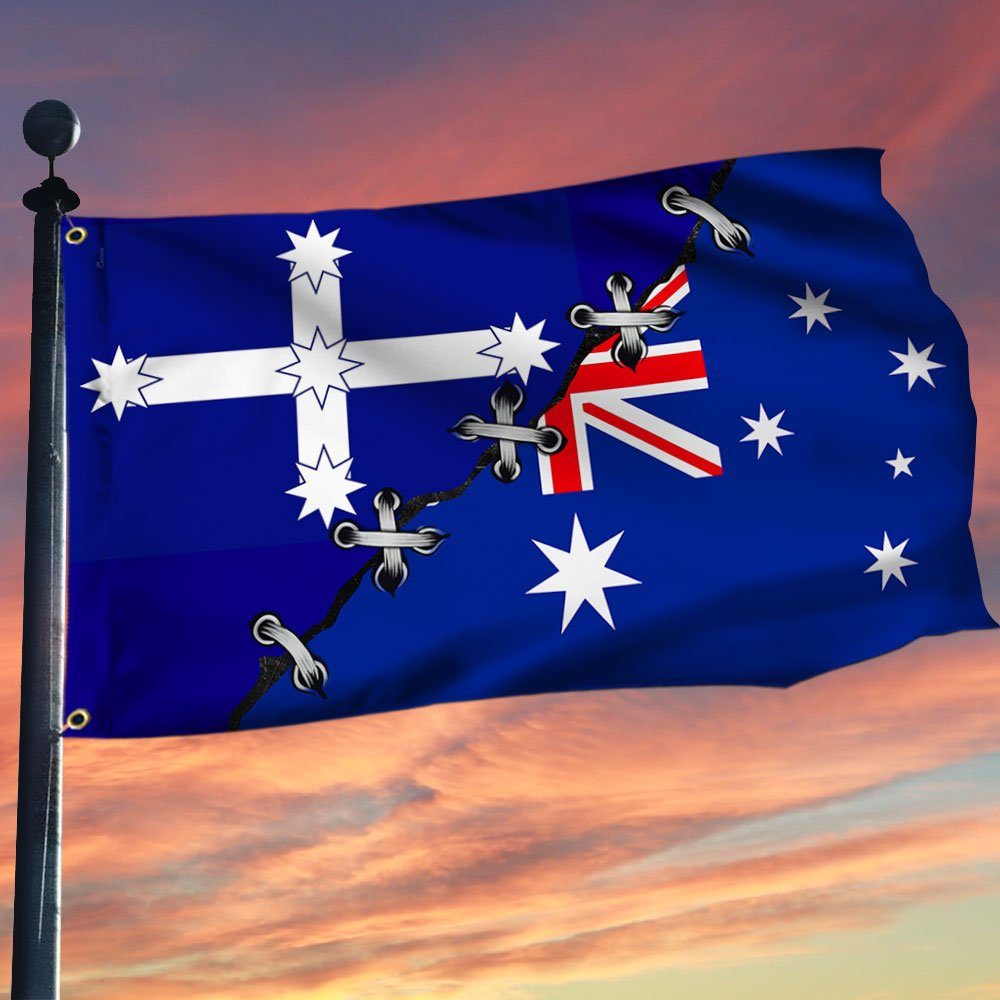 Eureka Stockade And Australian Grommet Flag QNN196GFv4